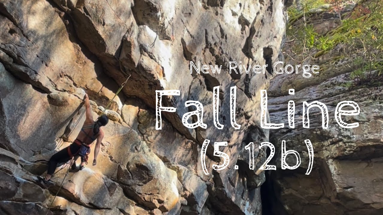 Fall Line (5.12b) — New River Gorge Climbing
