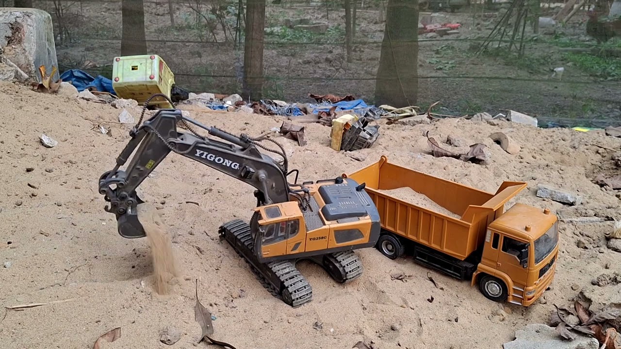 Rc Remote Control Jcb Excavator Fully Loading Tata Dump Truck 