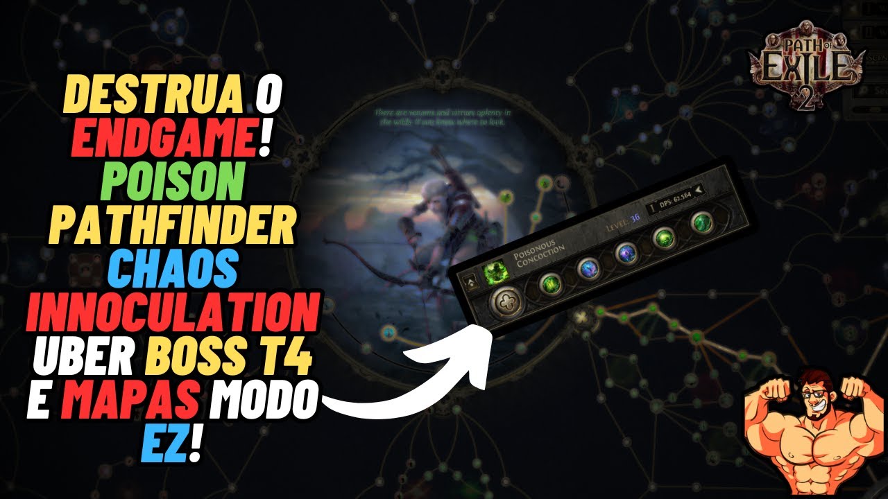 IMORTAL! DESTRUA O ENDGAME COM MINHA BUILD DE POISON PATHFINDER + CHAOS INNOCULATION! AULÃO POE 2