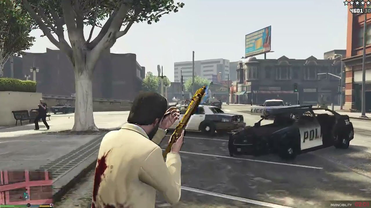 GTA 5 + Mickel Vs Police + 5 star wanted level #gta5