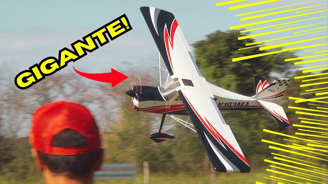 Aeromodelo SUPER DECATHLON 42% de escala! GIGANTE! - Piloto Jefinho