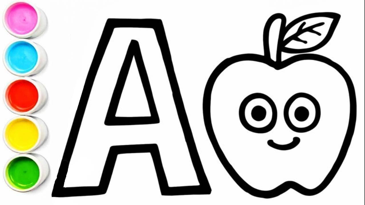 A for Apple 🍎 | Cute Alphabet Drawing for Kids | Easy Learning Art | Little Cloud