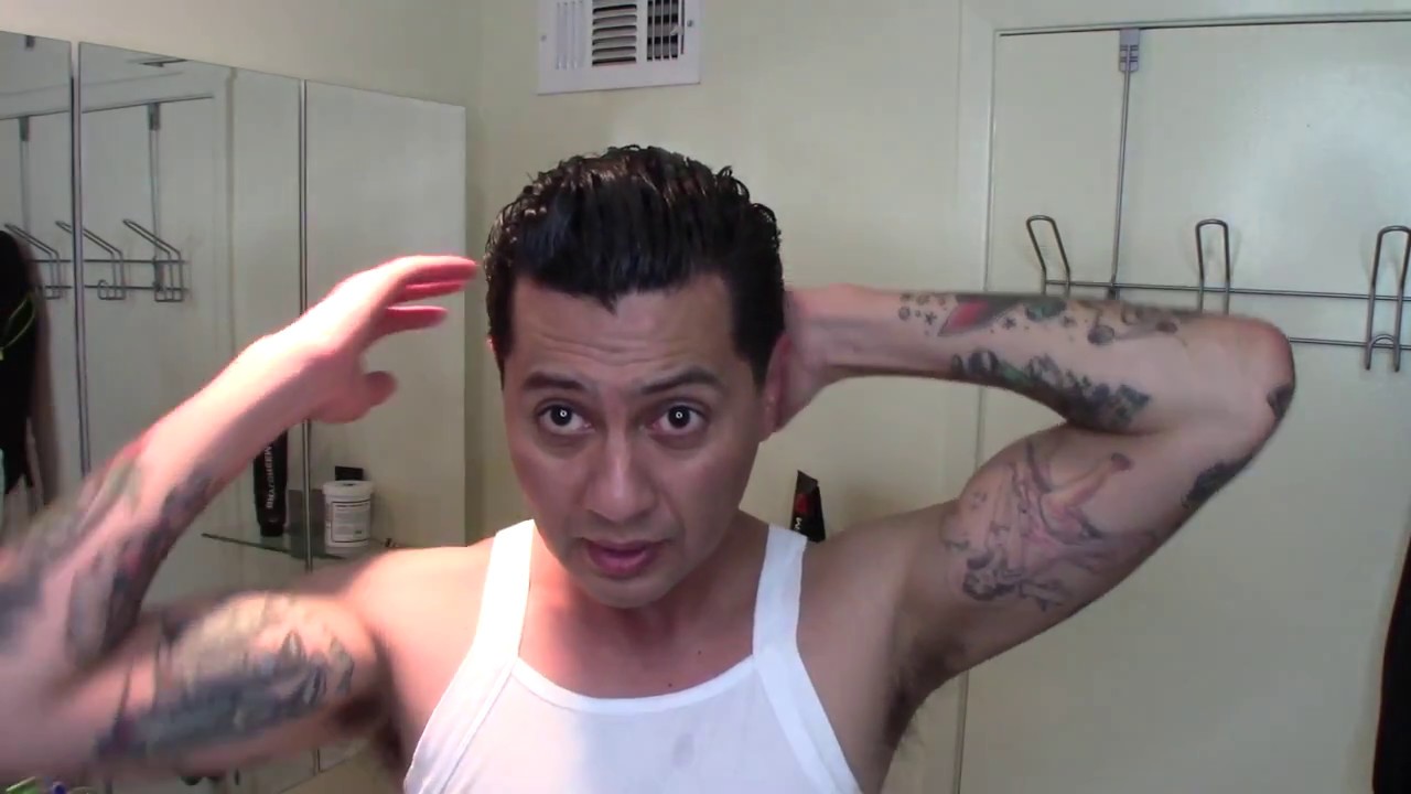 Curly Hair to Straigh Series: Pomade Tutorial with Murrays and Brylcreem