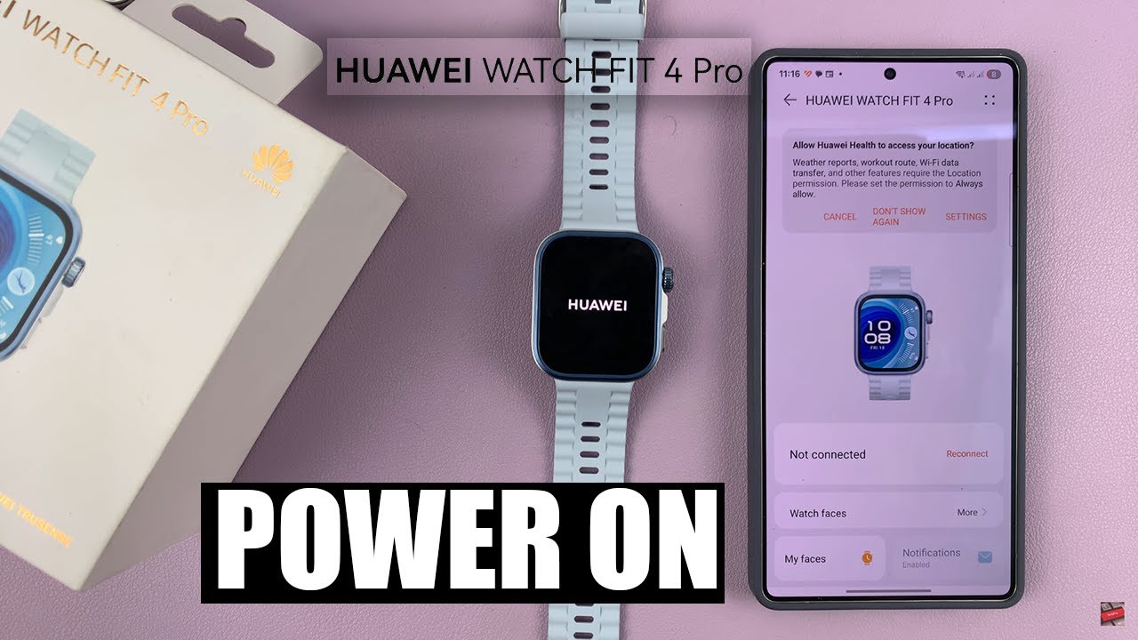 How To Turn ON Huawei Watch Fit 4 / Fit 4 Pro