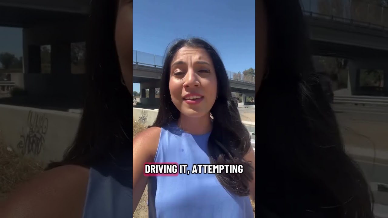 Stolen police car chase on highway