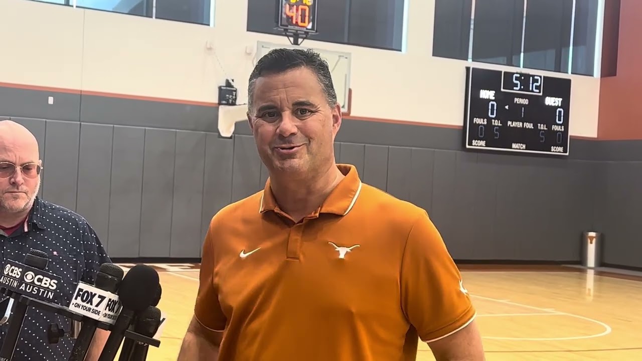 Texas head men's basketball coach Sean Miller talks to media ahead of first season at UT 