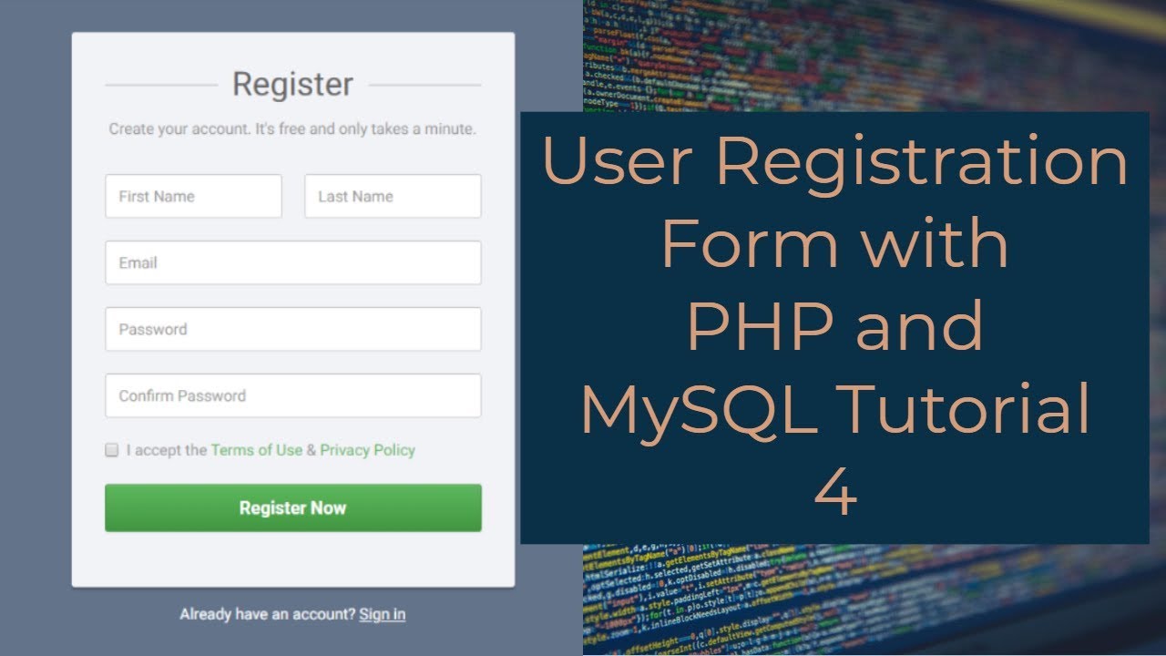 User Registration Form with PHP and MySQL Tutorial 4 - Creating Nice Alerts with sweetAlert