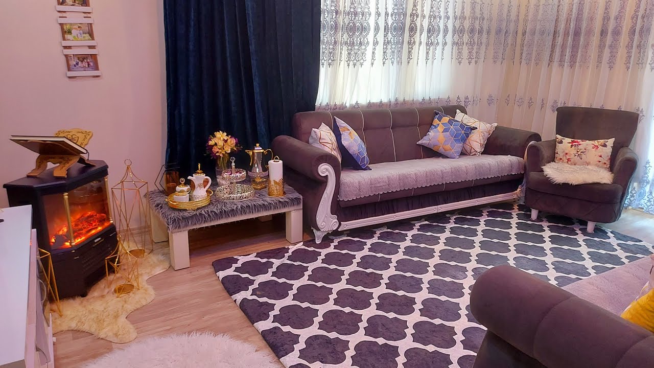 رجعتلكم بعد غياب روتين وتنظيف ونشاط🧹 وترتيب الصاله لموسم الشتاء