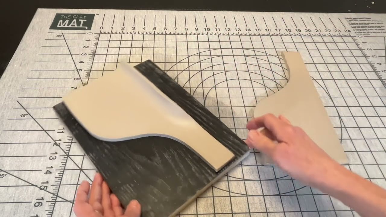 Soft and hard slab handbuilding technique porcelain vase