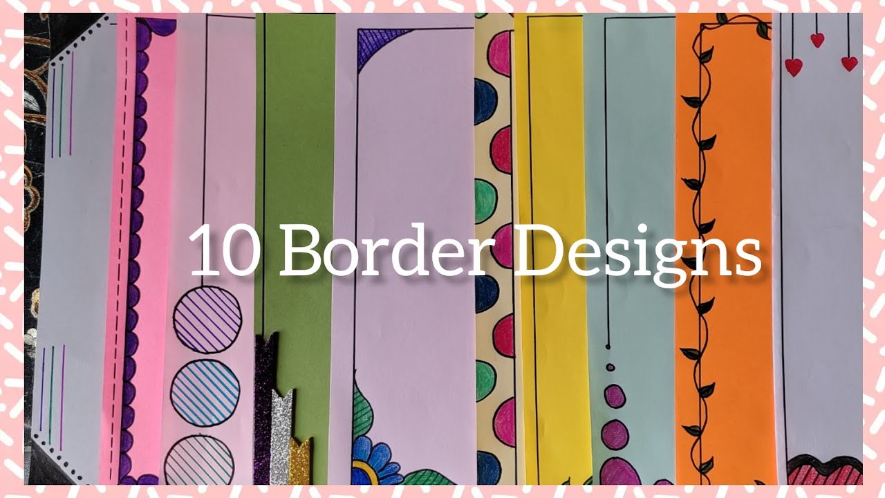 10 border designs for project| Part 1| Easy and beautiful |#diy #project @Creativity_Corner2k5