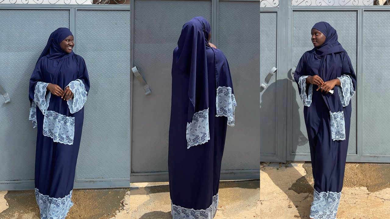 How to easily Cut  and Sew a veil hijab gown