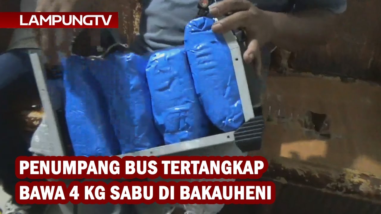 Penumpang Bus Tertangkap Bawa 4 Kg Sabu di Bakauheni