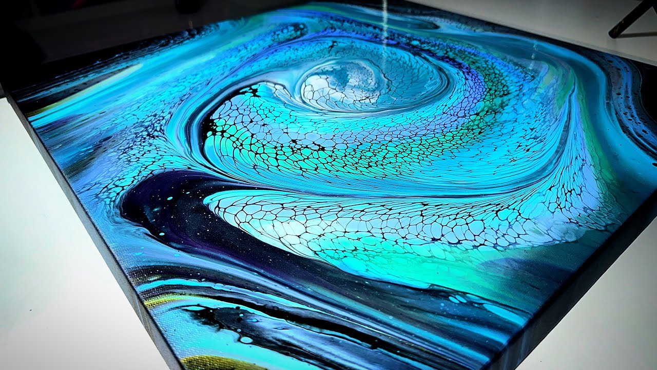 Stunning Blue Galaxy Painting: Fluid Art Tutorial