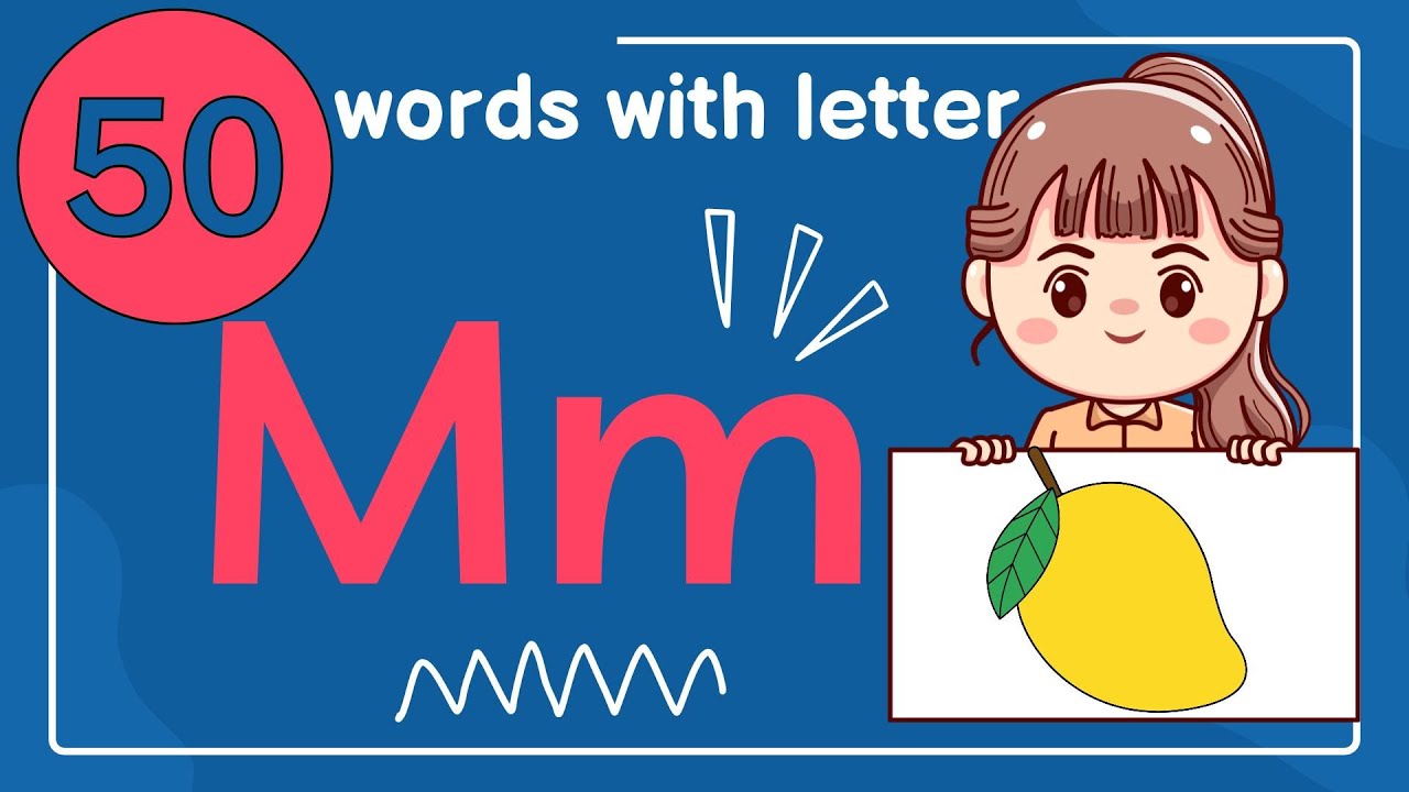 Words with letter M| ABC Alphabets | ABC words | 50 words with letter M | Learn vocabulary|Preschool