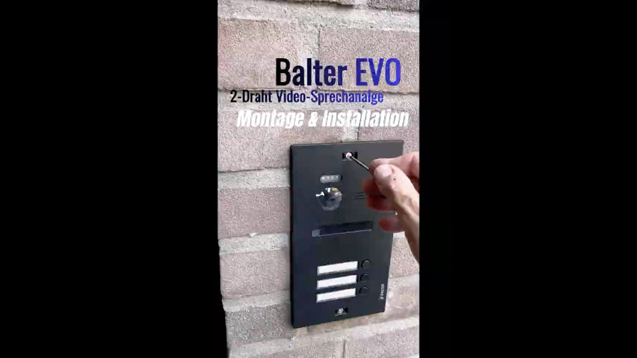 Balter EVO 2-Draht Video-Sprechanlage Montage & Installation Inbetriebnahme #elektrik