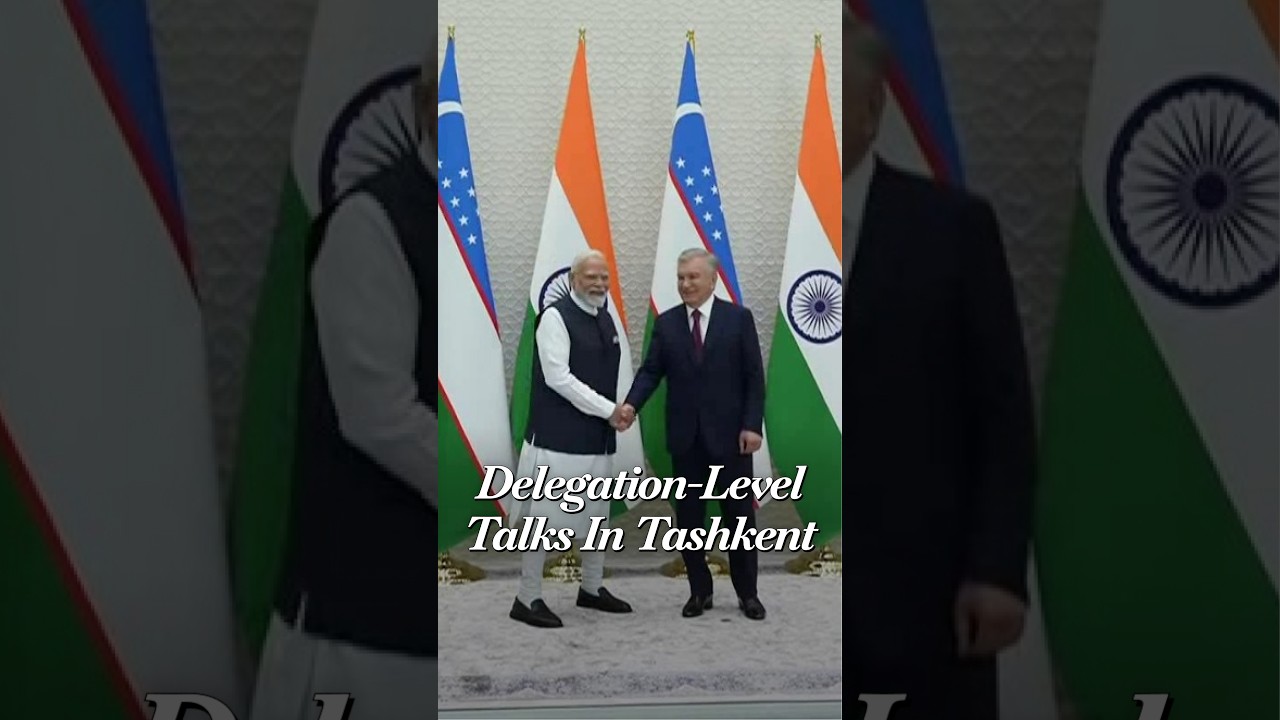 PM Narendra Modi Holds Delegation Talks with Uzbek President Mirziyoyev in Tashkent