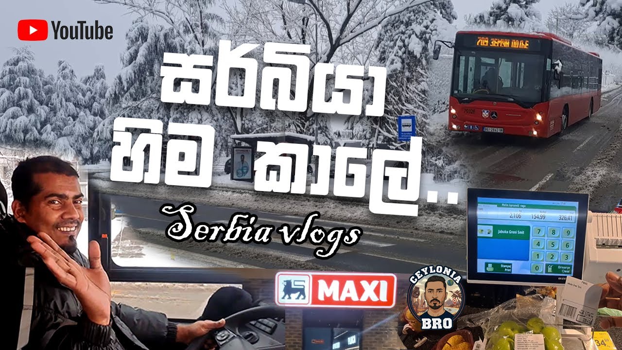 Belgrade Snow Survival Vlog | සීතලේ Maxi Shopping ගියා  ❄️🚌