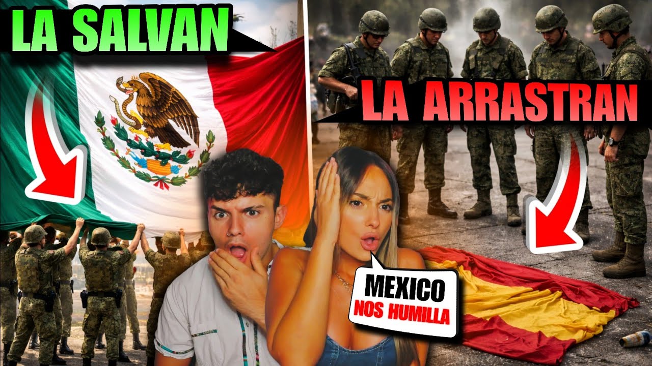 LA GRAN DIFERENCIA entre MÉXICO y ESPAÑA en EL RESPETO a SU BANDERA 🇲🇽😭 *ESPAÑOLES REACCIONAN*