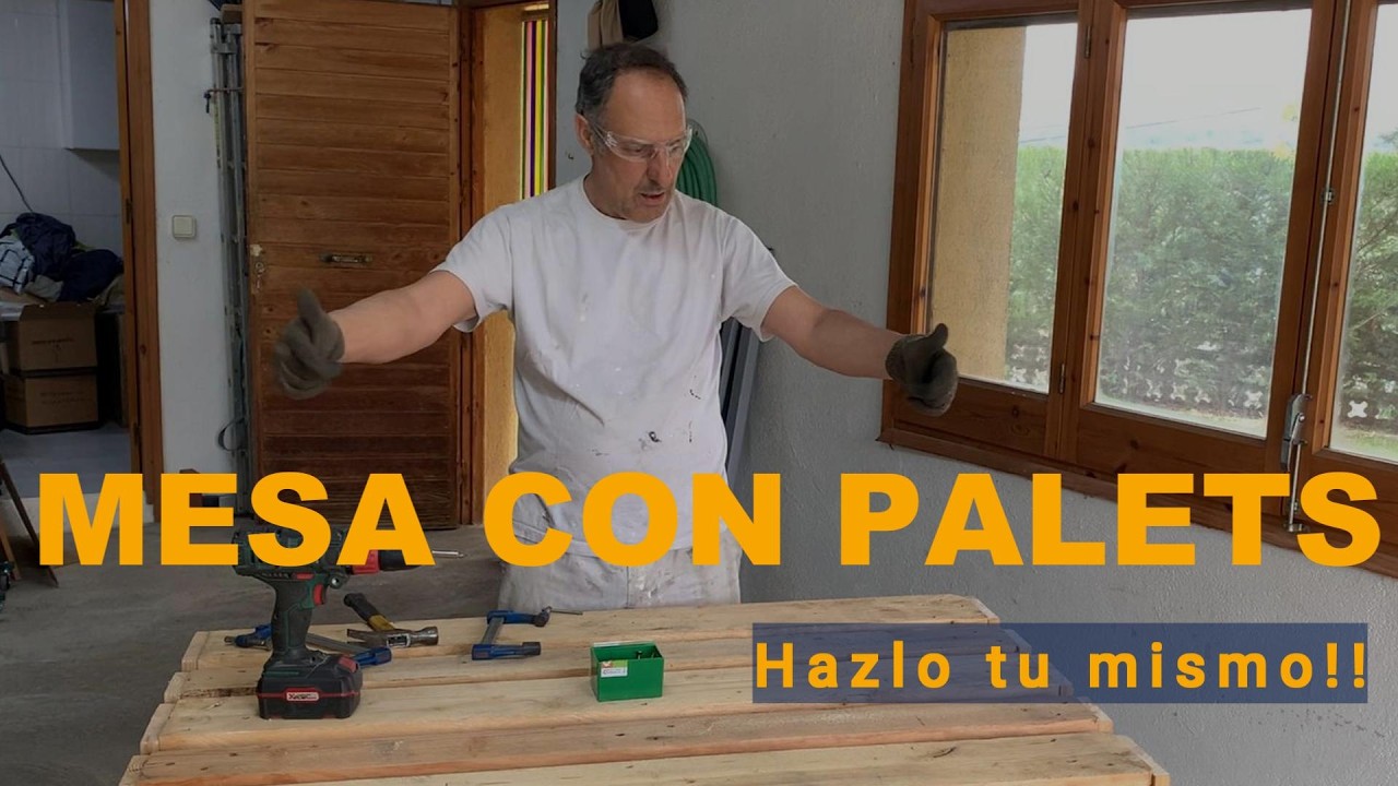 Mesa de garaje con Palets