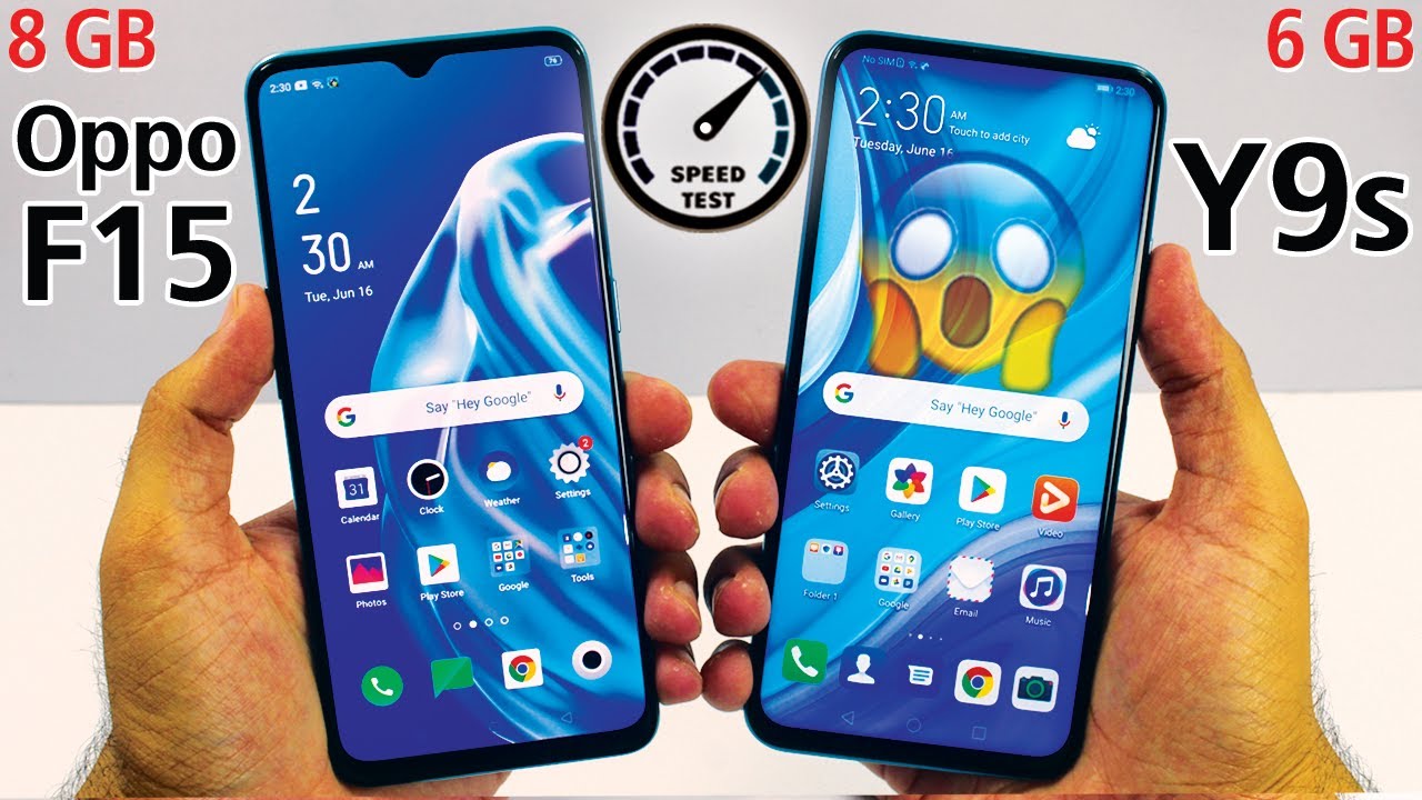 Oppo F15 vs Huawei Y9s Speed Test - (4K)