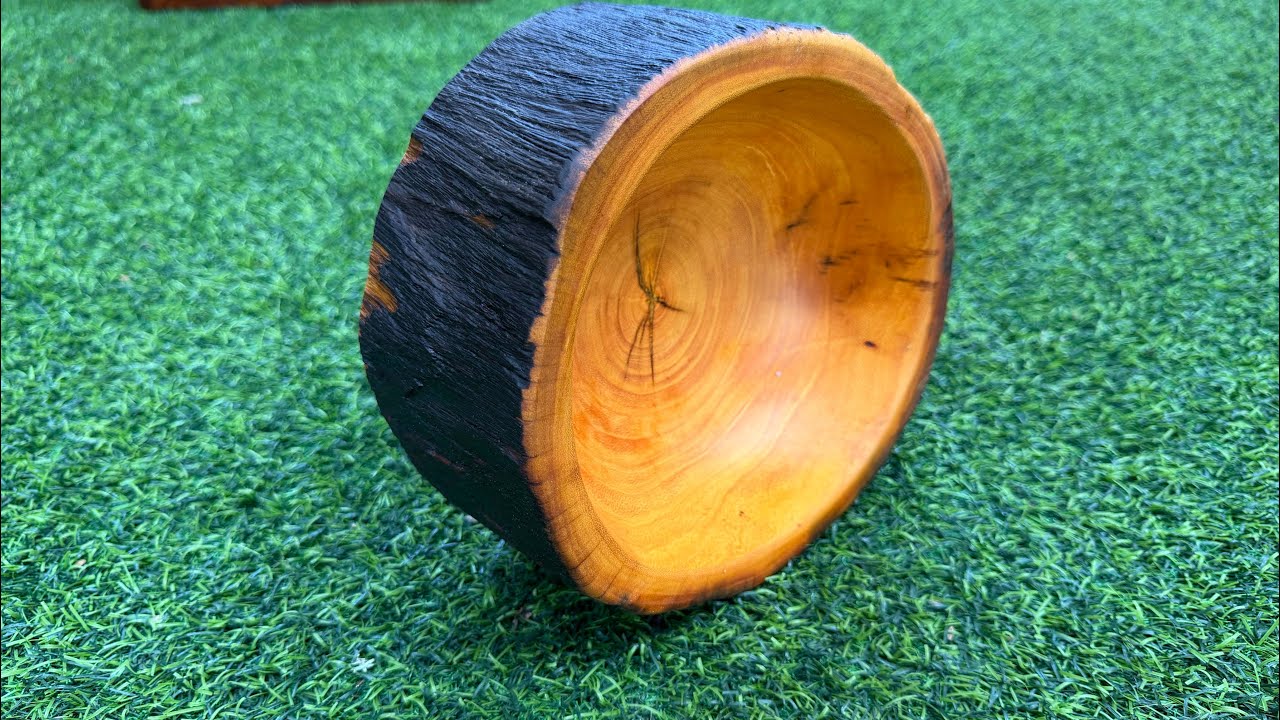 Cómo fabricar un cuenco o mortero de un tronco de madera 🪵 