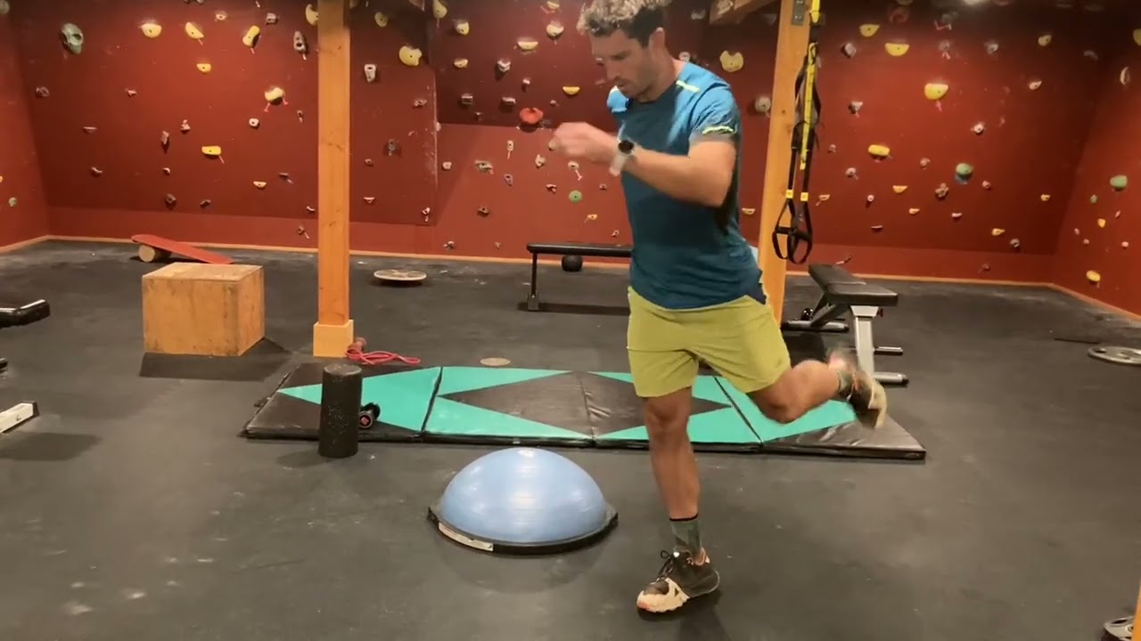 Standing skier stride