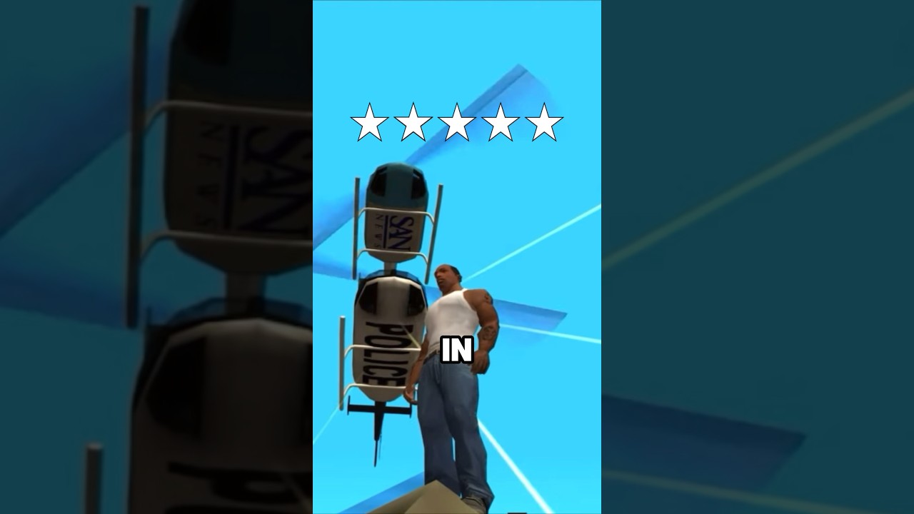 6 stars on the highest point of the map!! #gta #shorts #grandthefauto #gaming #videogame #games