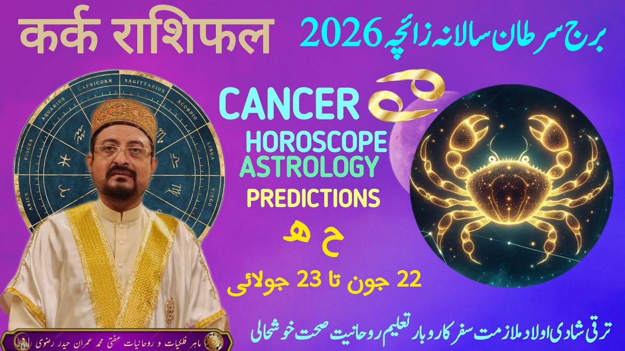 Cancer ♋ 2026 Horoscope | Kark Rashi Astrology Predictions 2026  | by Mufti Imran Haider Rizvi