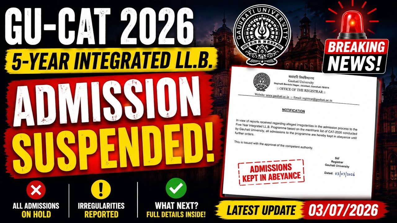 ⚖️ GU-CAT 2026 5-Year LL.B Admission Update |⚠️ GU-CAT 2026 Big Update | Admissions Stopped?