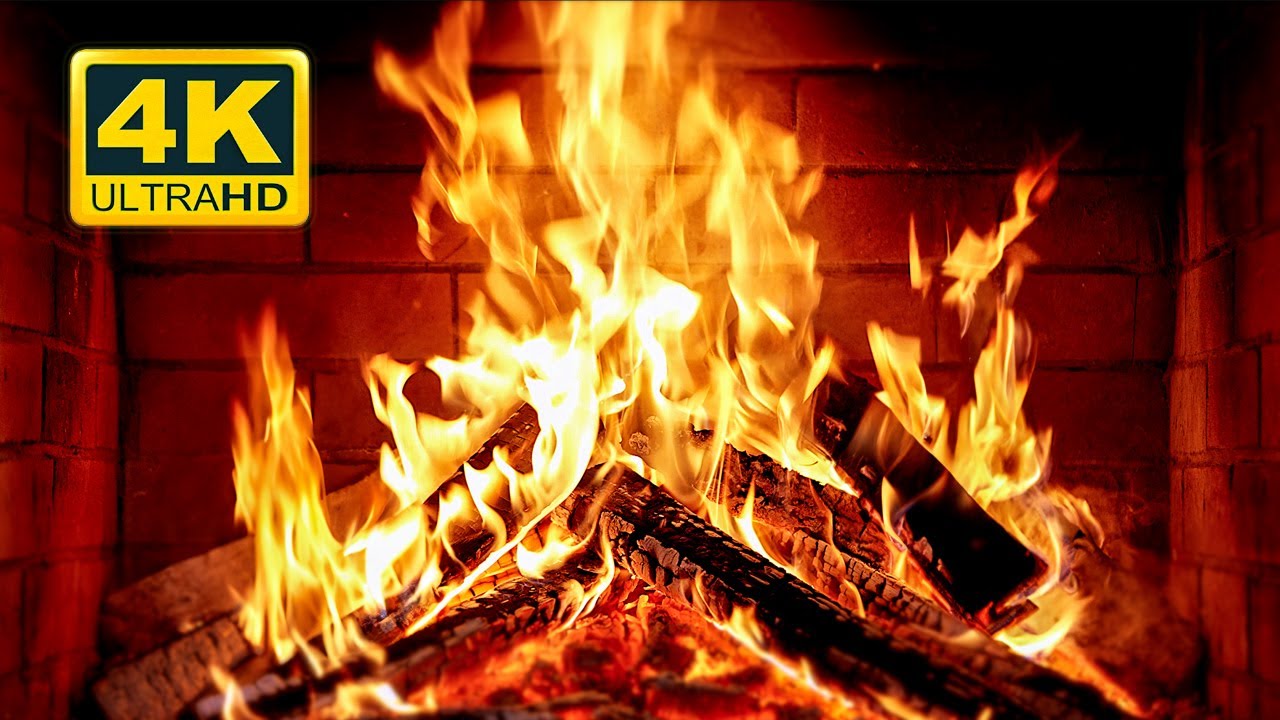 🔥 Cozy Fireplace 4K (12 HOURS). Fireplace with Crackling Fire Sounds. Crackling Fireplace 4K