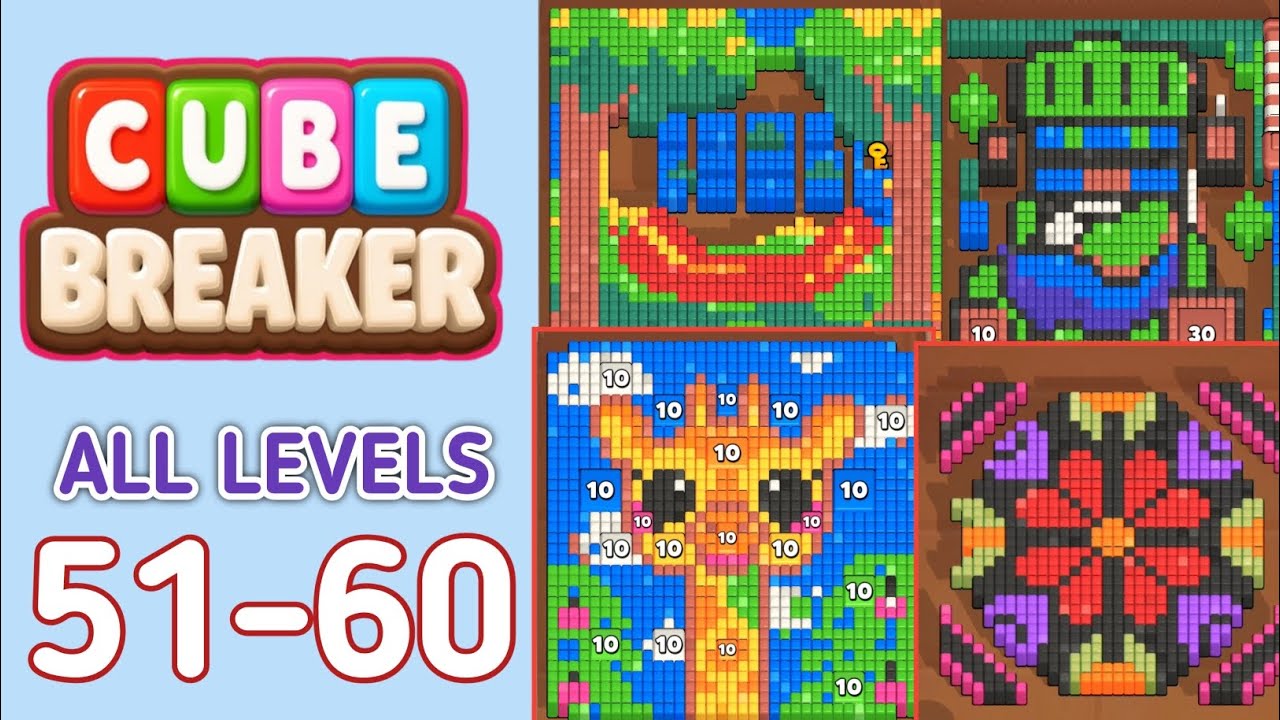 Cube Breaker All Levels 51-60 Walkthrough Solution