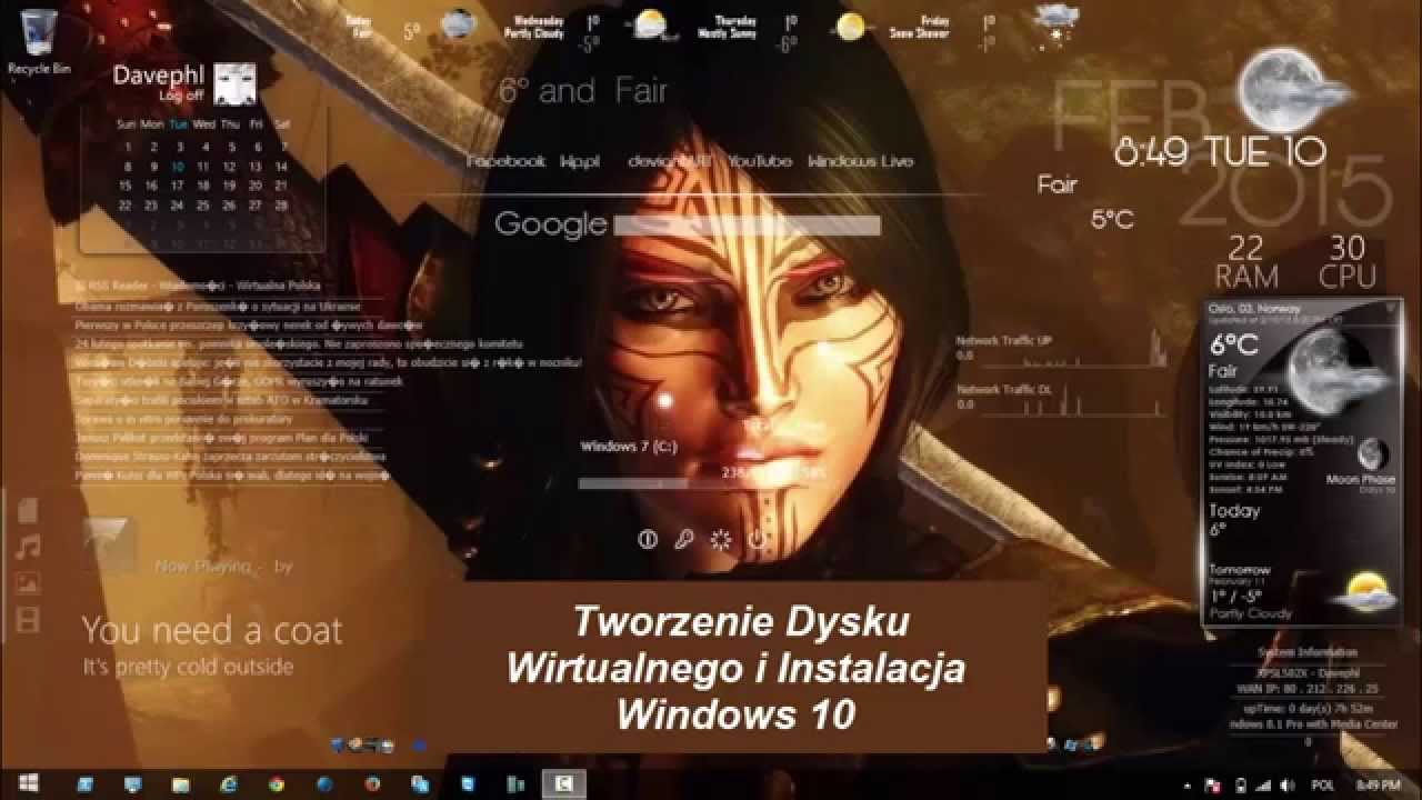 Windows 8.1 Tworzenie Dysku Wirtualnego + Czysta Instalacja Windows 10.