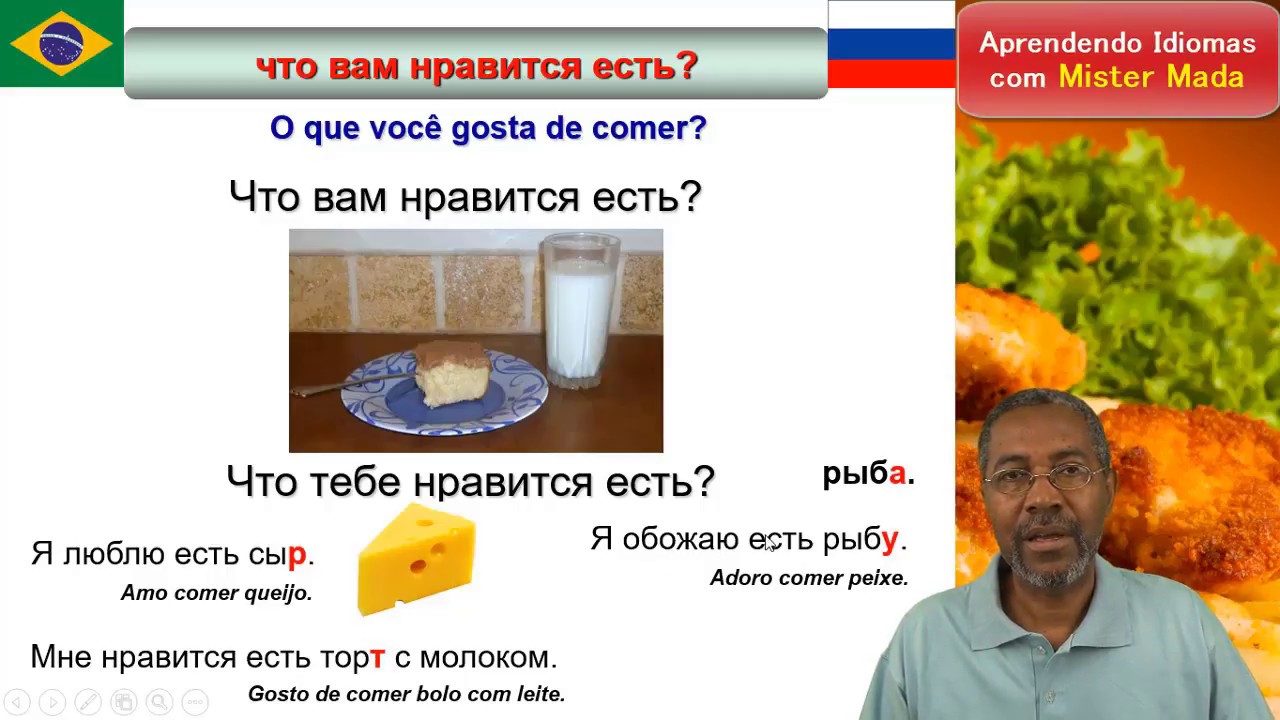 RUS.exp-Como perguntar O QUE VOCÊ GOSTA DE COMER em russo 1/2