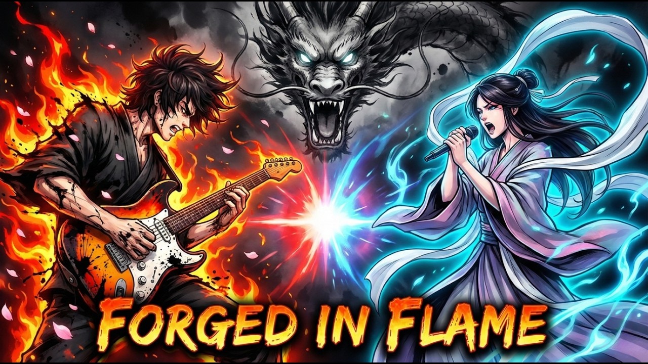 Forged in Flame - Elaryn (feat. Ryux) | Cinematic Rock Metal (Official Music Video)
