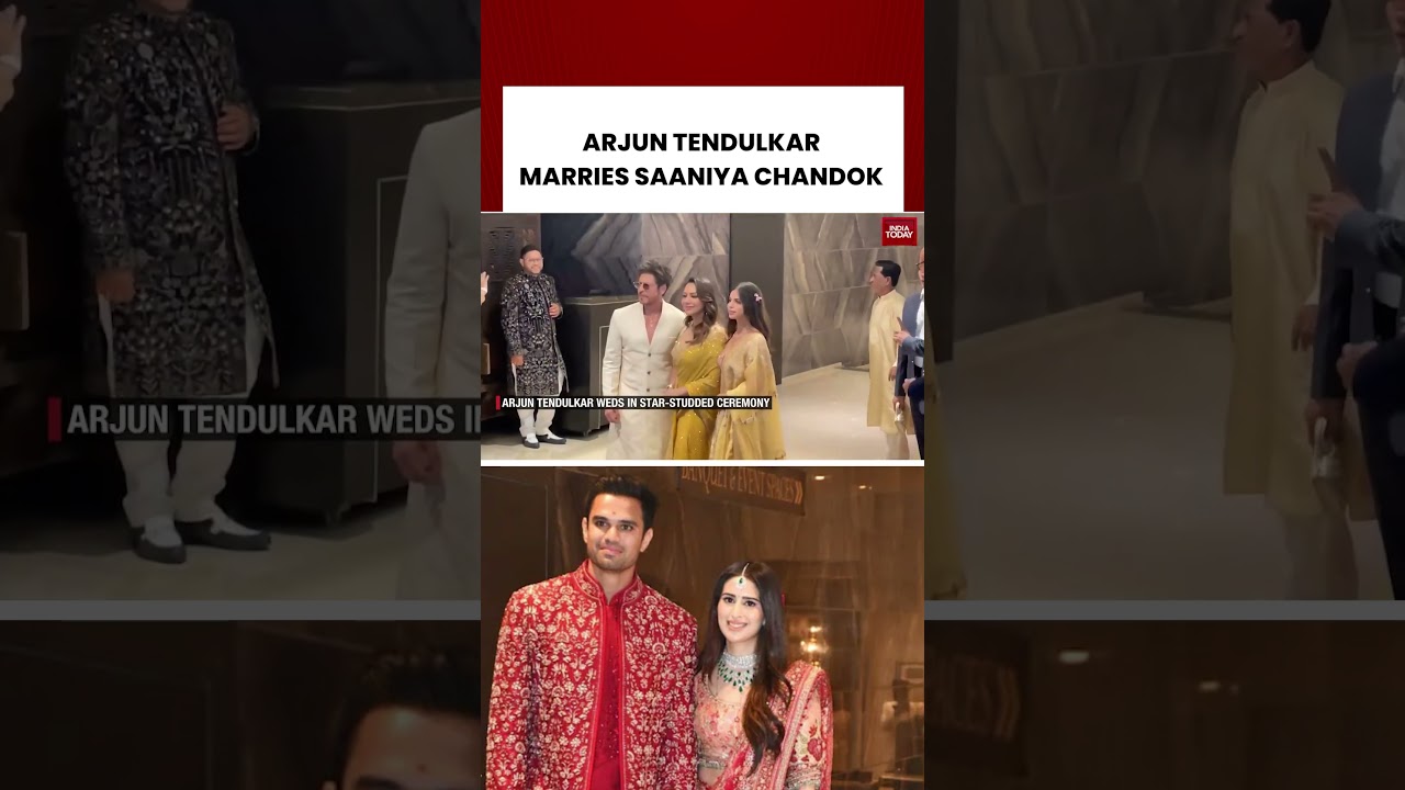 Sachin Tendulkar Son Arjun Tendulkar Ties the Knot with Saaniya Chandok  #arjuntendulkar #wedding