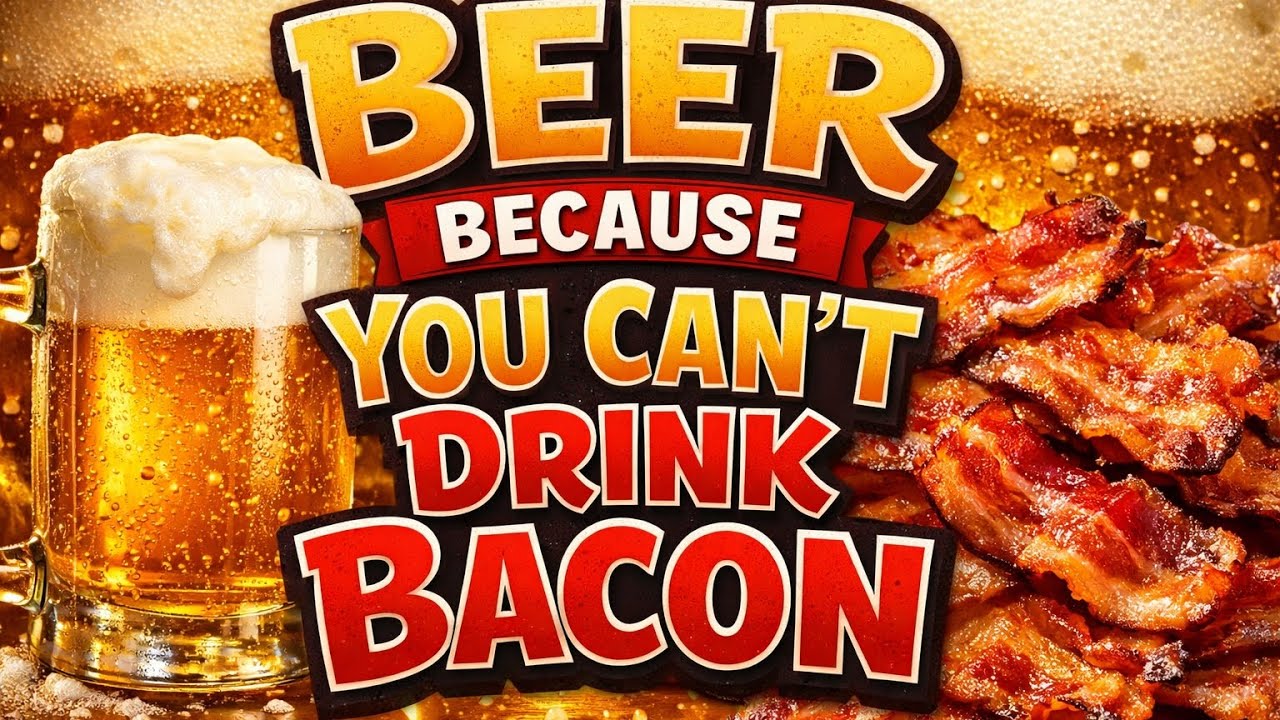 Beer, because you can’t drink bacon! 🥓 🍺 