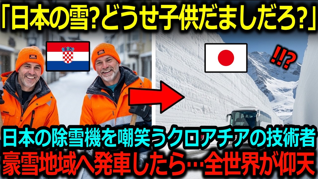【海外の反応】日本の除雪機を笑ったクロアチアのベテラン技術者、72時間後に絶句…「バケモノだ」 #海外の反応 #海外の反応集 #海外のリアクション