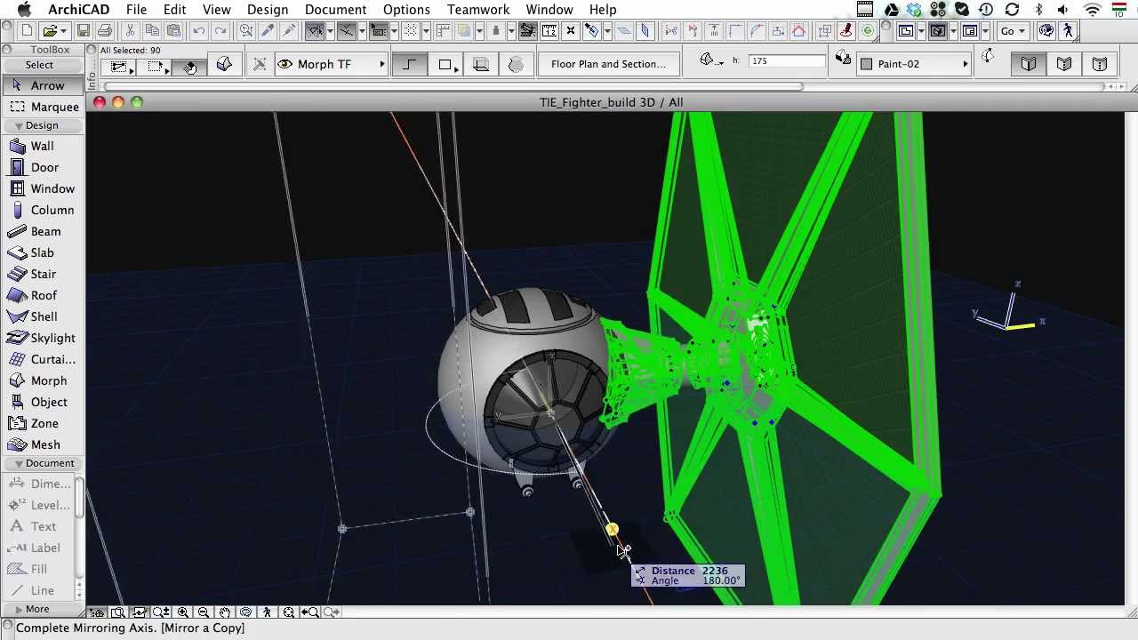 Classics Remodeled in ArchiCAD - The Star Wars Tie Fighter