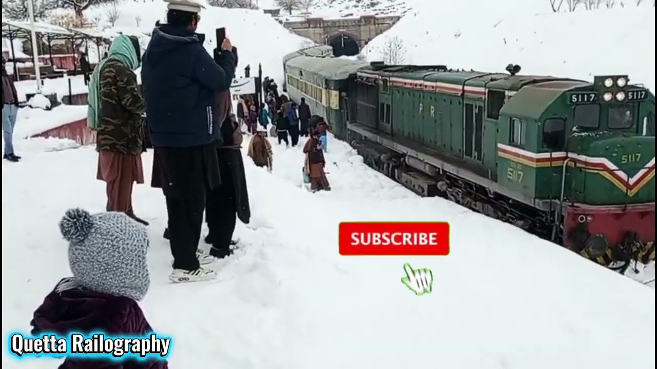 Most beautiful place of Pakistan Railways Shelabagh station Snowfall 2026 ML-3 @QuettaRailography 