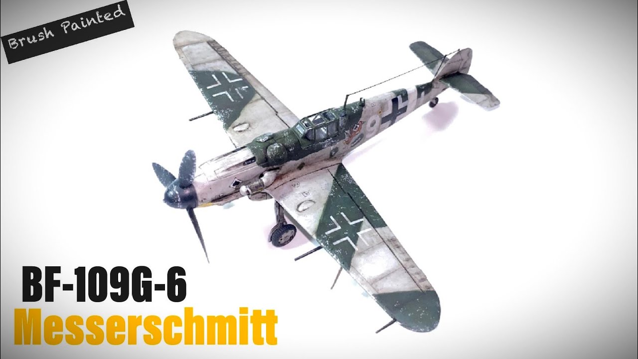 Messerschmitt BF109G-6- Academy- 1/72- Aircraft model- brush painted