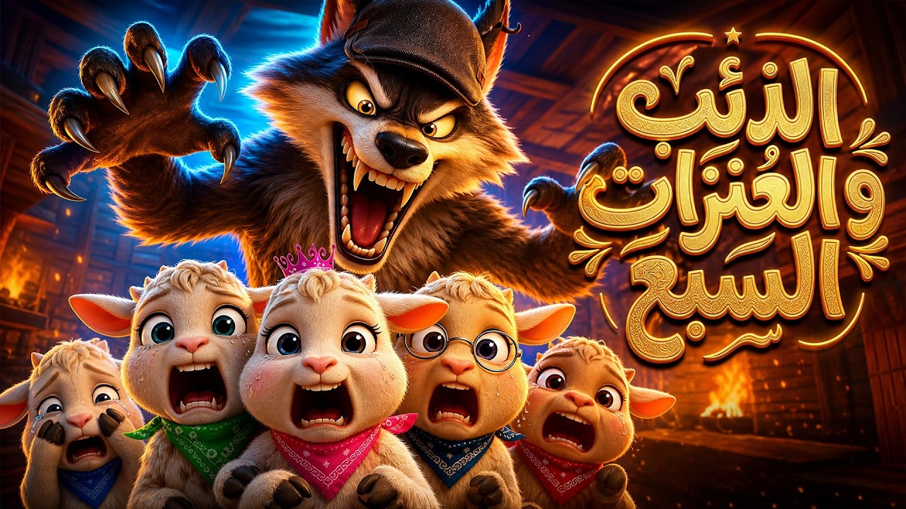 قصة الذئب و العنزات السبع - يحكيها لكم آدم بشكل ممتع للأطفال