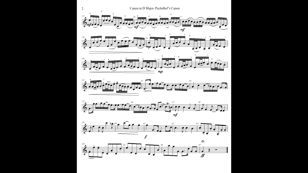 CANOIN IN D TROMPETA (Johann Pachelbel)