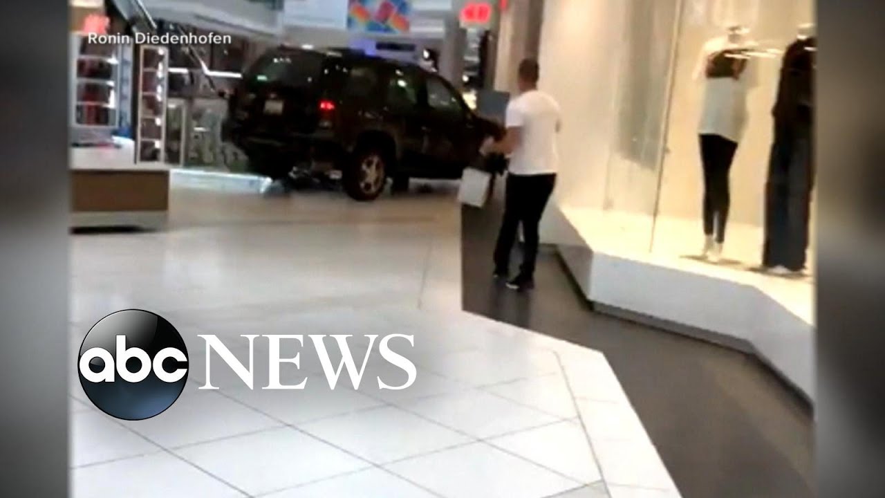 A driver crashed an SUV through a Chicago-area mall
