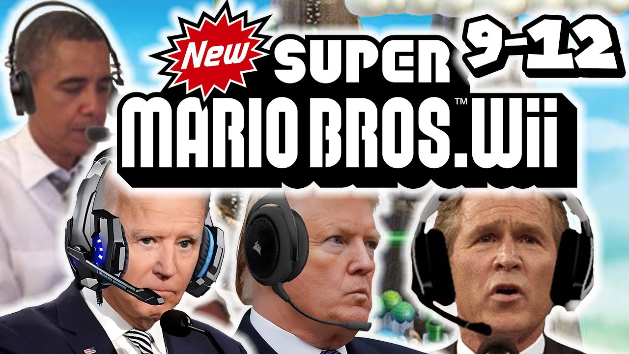 US Presidents Play New Super Mario Bros. Wii (9-12 Supercut)