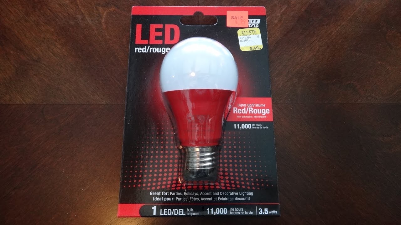 FEIT 3.5watt Red LED Light Bulb