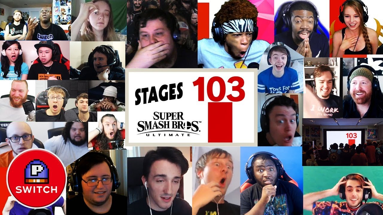 Live Reaction: 103 STAGES & 900 TRACKS in Super Smash Bros. Ultimate | Synched Compilation