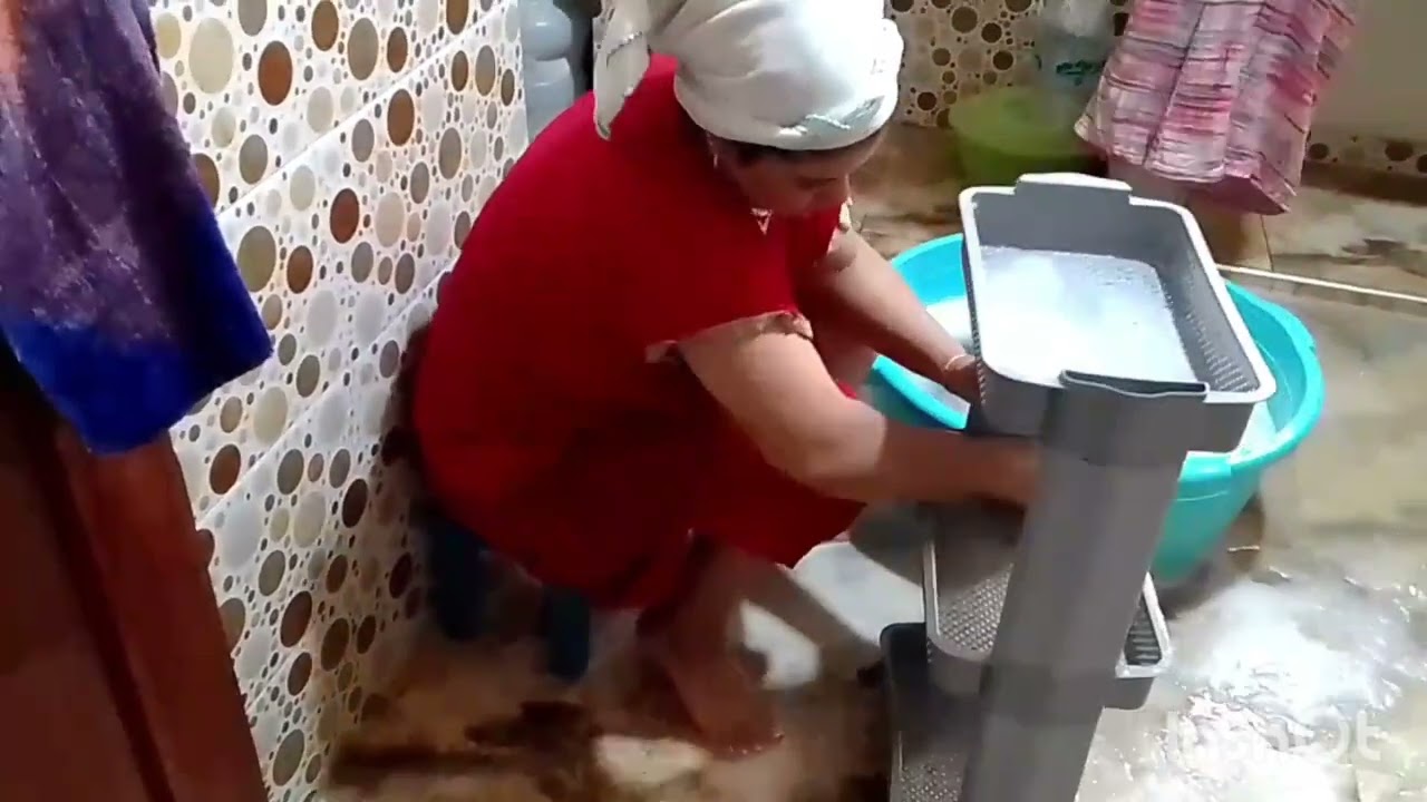 اليوم ماكينة غي الحداك🪣🧹 طاقة لاجابية 😉💪