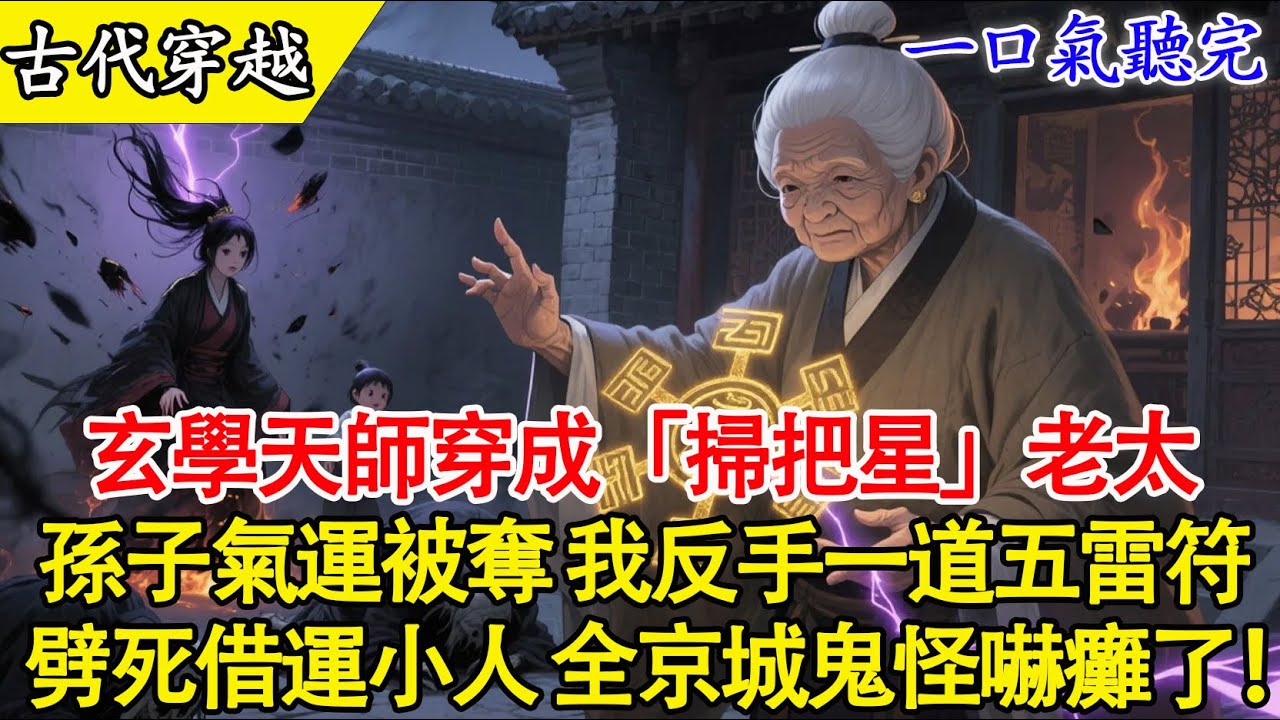 【一口氣聽完】現代天師穿成60歲“掃把星”老太？⚡️一眼看穿孫子被借運！反手引九天神雷，劈碎國師府！全京城跪求保佑！🔮👵#穿越 #有聲書 #爽文 #古言 #大女主