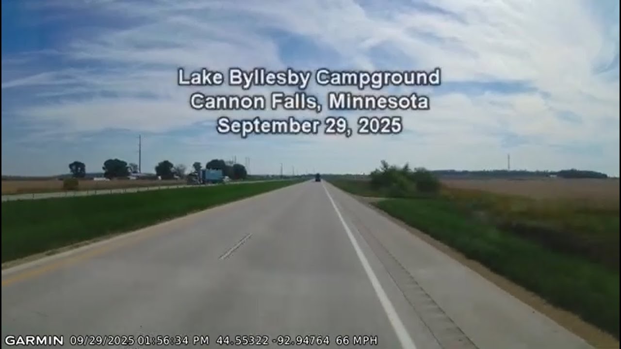 Arrival at Lake Byllesby Campground, Cannon Falls, Minnesota - 9/29/25