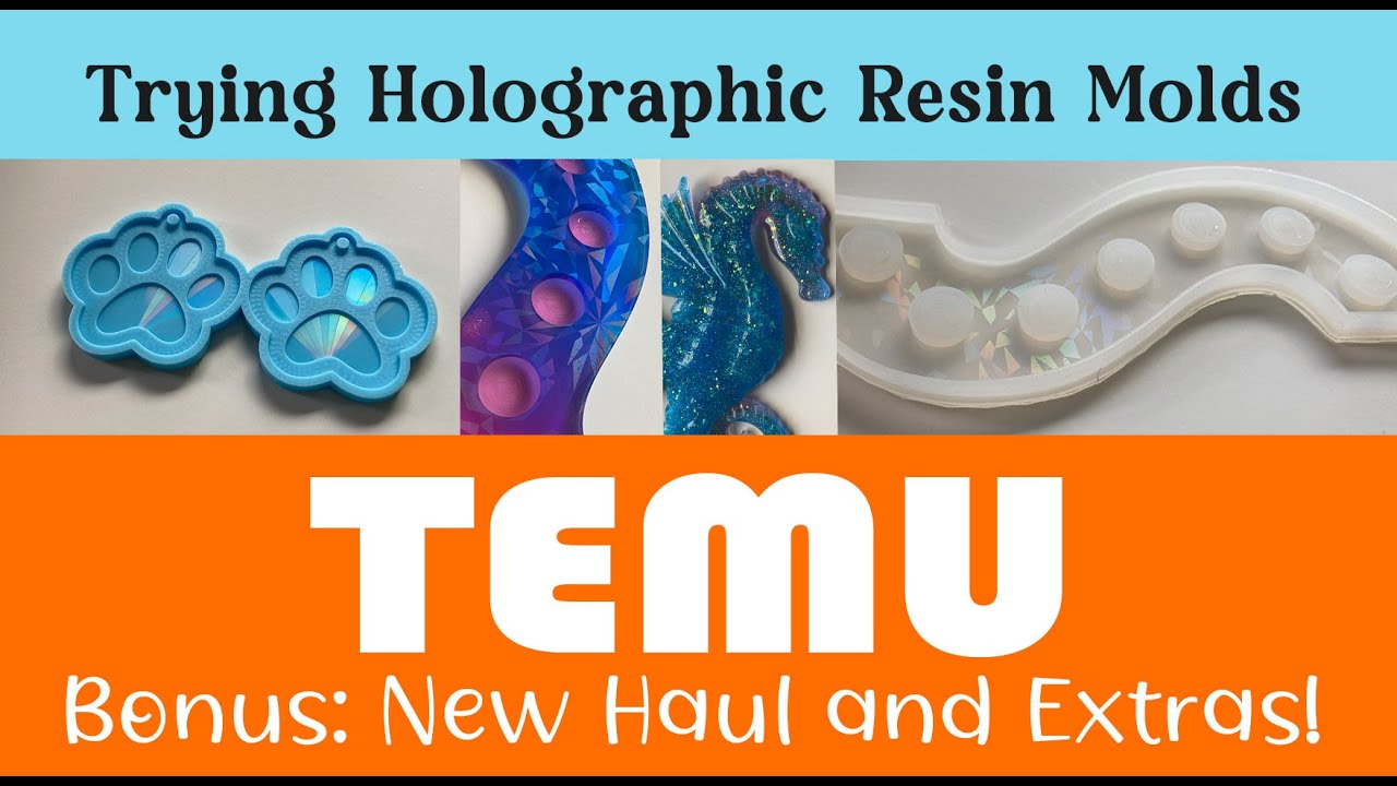 Holographic Resin Molds from Temu Testing & Review | New Haul new silicone molds plus extras.
